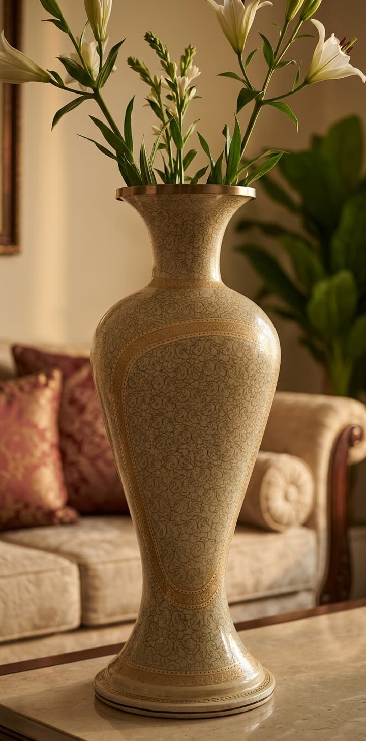 Ivory Swirl Vase