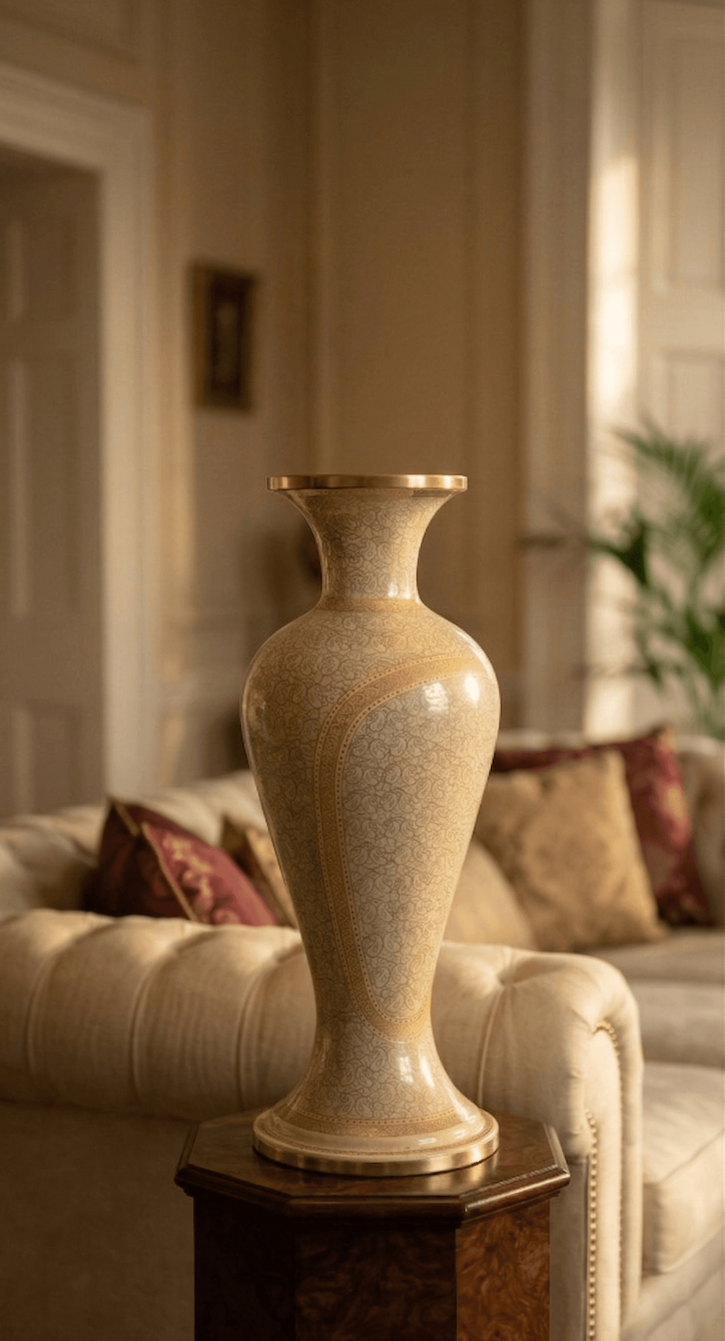Ivory Swirl Vase 2