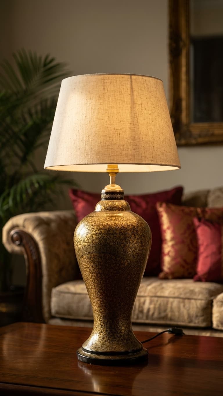 Midnight Filigree Lamp Base