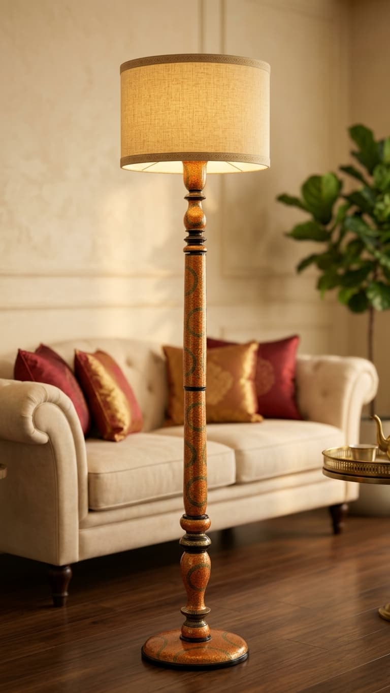 Autumn Swirl Floor Lamp Base