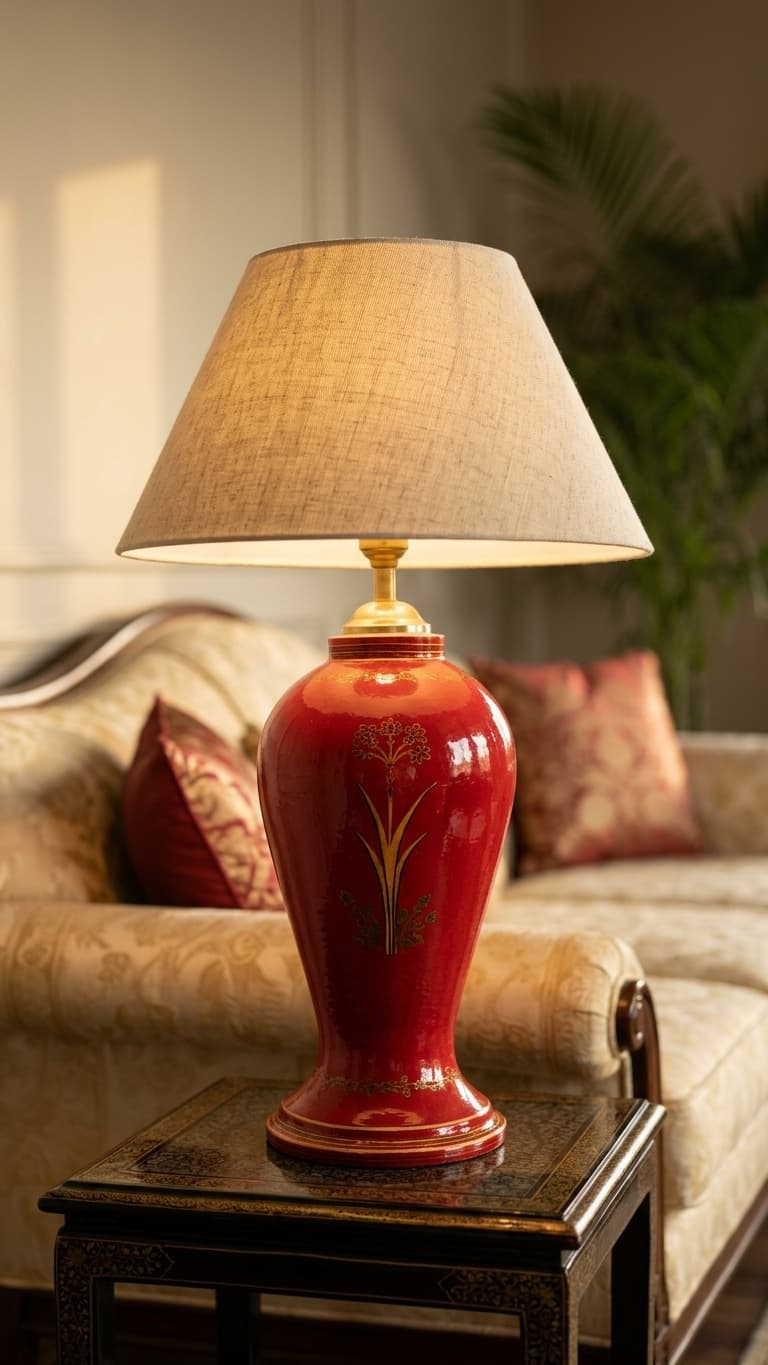 Ruby Iris Table Lamp