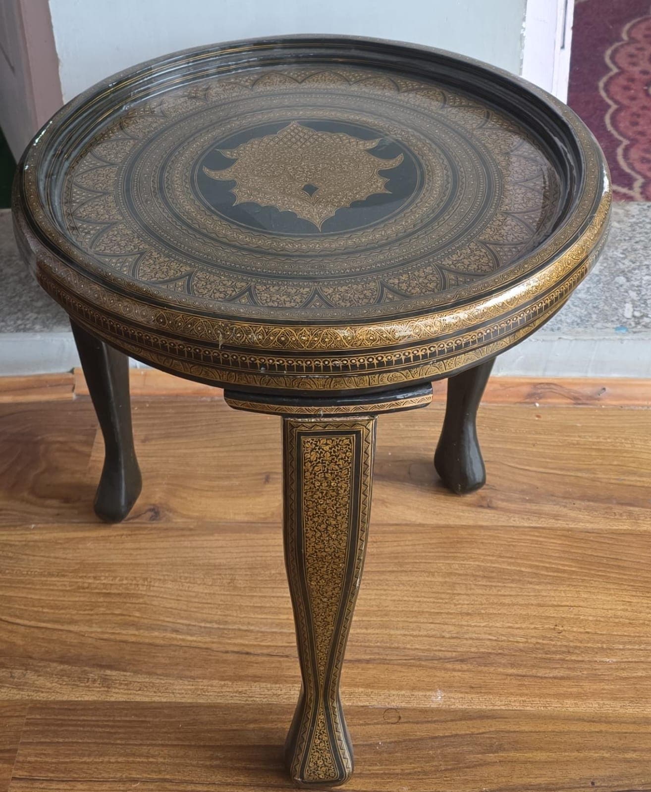 Ebony Medallion Side Table