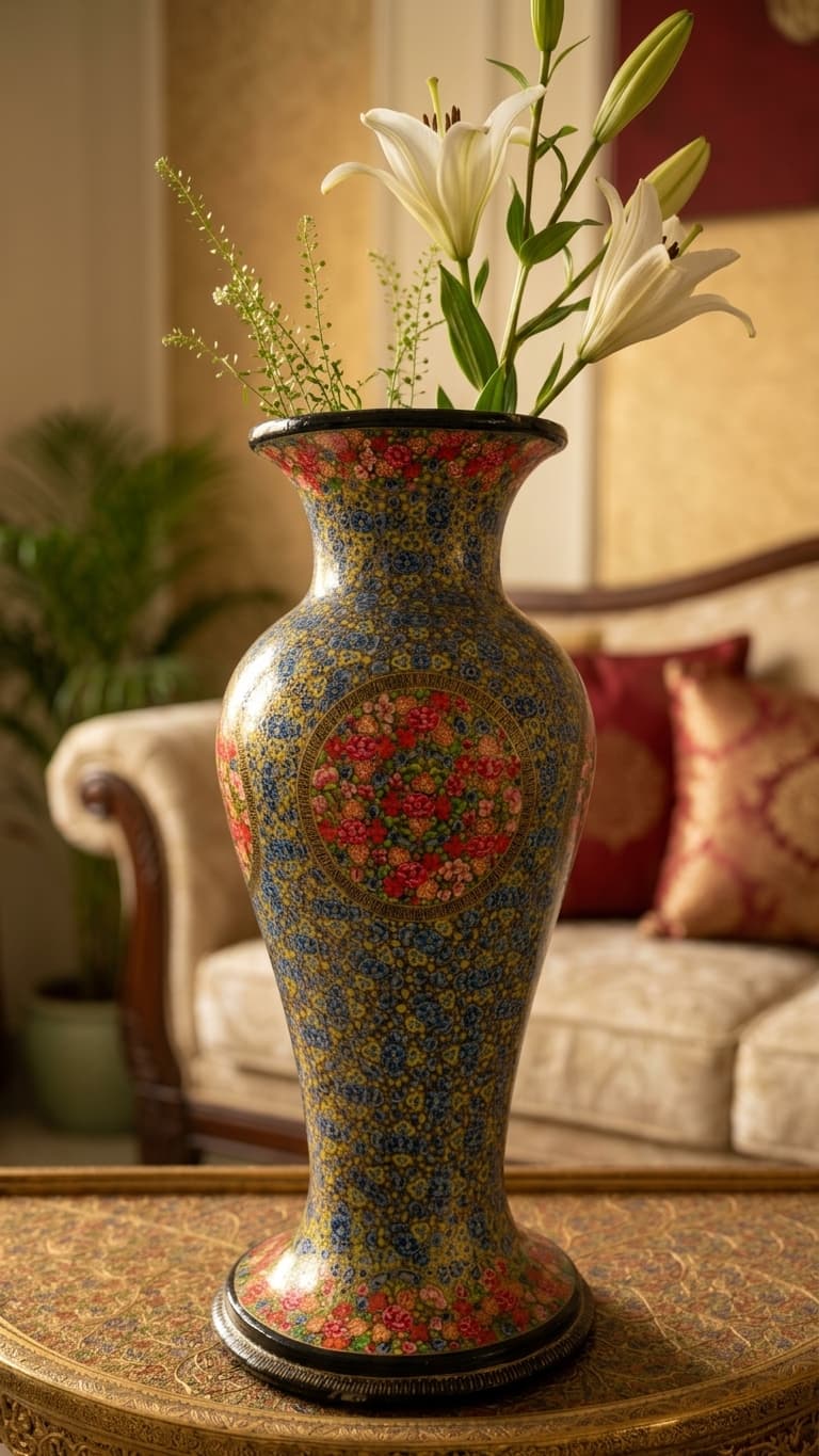 Sapphire Rose Vase